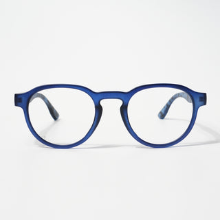 EyeJack Bell Bottom Matt Blue Round Eyeglasses for Men & Women (62210CL446-C7)