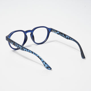 EyeJack Bell Bottom Matt Blue Round Eyeglasses for Men & Women (62210CL446-C7)