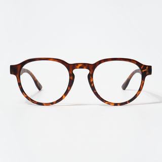 EyeJack Bell Bottom Demi Brown Round Eyeglasses for Men & Women (62210CL448-C9)