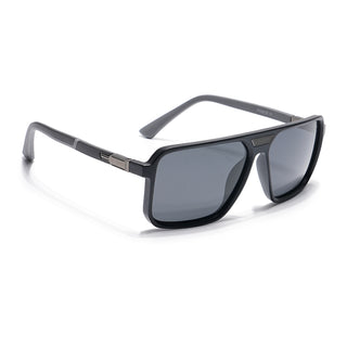 Eyejack Matt Black Square Polarized Sunglasses for Men & Women (6227PCL1116)