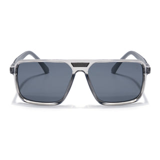 Eyejack Grey Square Polarized Sunglasses for Men & Women (6227PCL1118)