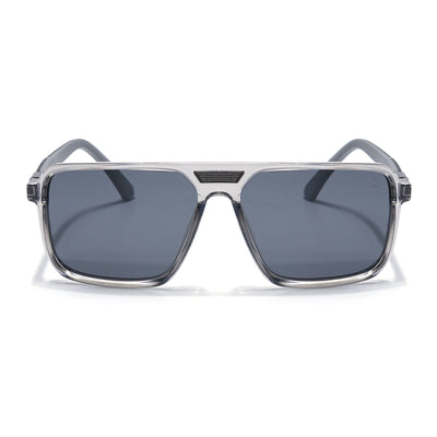 Eyejack Grey Square Polarized Sunglasses for Men & Women (6227PCL1118)