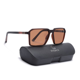 Eyejack Brown Square Polarized Sunglasses for Men & Women (6229PCL1124)