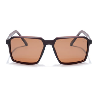 Eyejack Brown Square Polarized Sunglasses for Men & Women (6229PCL1124)