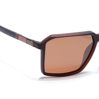 Eyejack Brown Square Polarized Sunglasses for Men & Women (6229PCL1124)