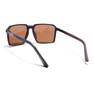 Eyejack Brown Square Polarized Sunglasses for Men & Women (6229PCL1124)