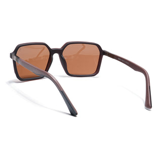 Eyejack Brown Square Polarized Sunglasses for Men & Women (6231PCL1128)