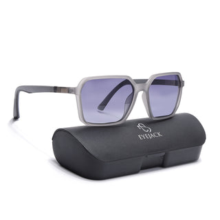 Eyejack Grey Square Polarized Sunglasses for Men & Women (6231PCL1129)