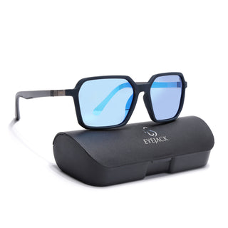 Eyejack Blue Square Polarized Sunglasses for Men & Women (6231PCL1130)