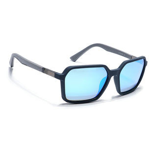 Eyejack Blue Square Polarized Sunglasses for Men & Women (6231PCL1130)