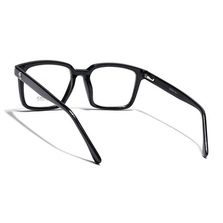 Eyejack Shine Black Rectangle Eyeglasses for Men & Women (668801FCL2316)