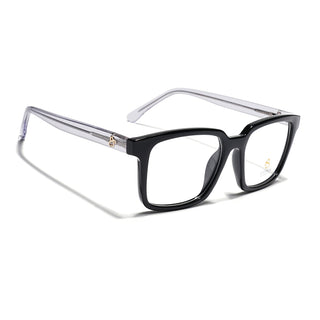 Eyejack Shine Black Rectangle Eyeglasses for Men & Women (668801FCL2317)