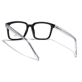 Eyejack Shine Black Rectangle Eyeglasses for Men & Women (668801FCL2317)