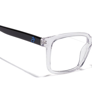 Eyejack Transparent Rectangle Eyeglasses for Men & Women (668801FCL2326)