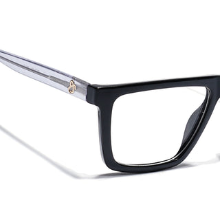 Eyejack Shine Black Wayfarer Eyeglasses for Men & Women (668802FCL2329)