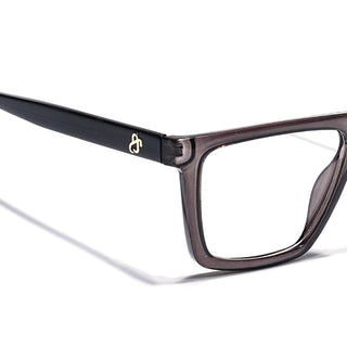 Eyejack Grey Wayfarer Eyeglasses for Men & Women (668802FCL2331)