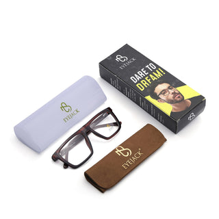 Eyejack Brown Wayfarer Eyeglasses for Men & Women (668802FCL2336)