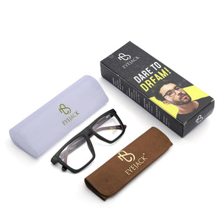 Eyejack Green Wayfarer Eyeglasses for Men & Women (668802FCL2337)