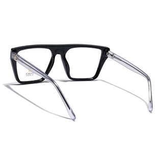 Eyejack Shine Black Wayfarer Eyeglasses for Men & Women (668804FCL2353)
