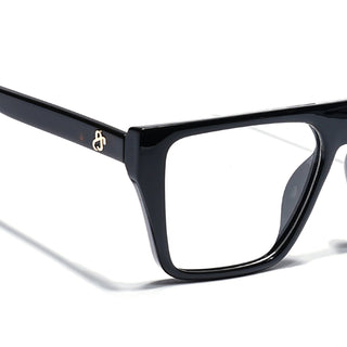 Eyejack Shine Black Wayfarer Eyeglasses for Men & Women (668804FCL2354)