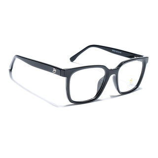 Eyejack Shine Black Square Eyeglasses for Men & Women (668805FCL2364)
