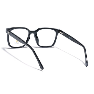 Eyejack Shine Black Square Eyeglasses for Men & Women (668805FCL2364)