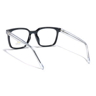 Eyejack Shine Black Square Eyeglasses for Men & Women (668805FCL2365)
