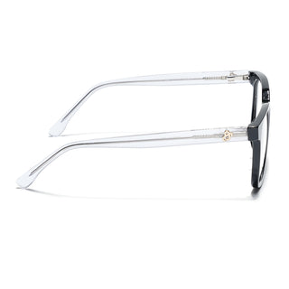 Eyejack Shine Black Square Eyeglasses for Men & Women (668805FCL2365)