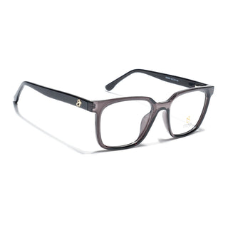 Eyejack Grey Square Eyeglasses for Men & Women (668805FCL2367)