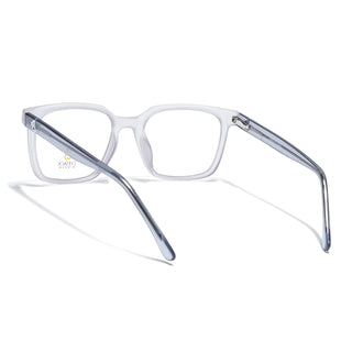 Eyejack Matt Grey Square Eyeglasses for Men & Women (668805FCL2369)