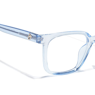 Eyejack Light Blue Square Eyeglasses for Men & Women (668805FCL2371)