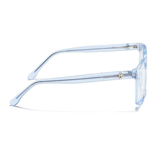 Eyejack Light Blue Square Eyeglasses for Men & Women (668805FCL2371)
