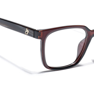 Eyejack Brown Square Eyeglasses for Men & Women (668805FCL2372)