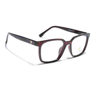 Eyejack Brown Square Eyeglasses for Men & Women (668805FCL2372)