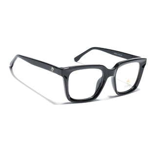 Eyejack Shine Black Square Eyeglasses for Men & Women (668806FCL2376)