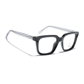 Eyejack Shine Black Square Eyeglasses for Men & Women (668806FCL2377)