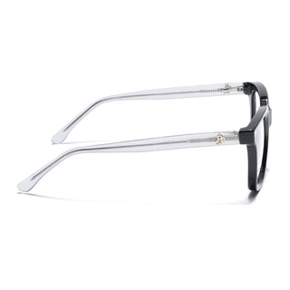 Eyejack Shine Black Square Eyeglasses for Men & Women (668806FCL2377)