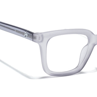 Eyejack Matt Grey Square Eyeglasses for Men & Women (668806FCL2381)