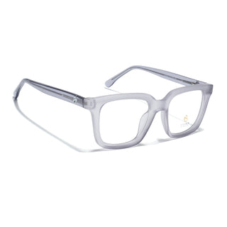 Eyejack Matt Grey Square Eyeglasses for Men & Women (668806FCL2381)