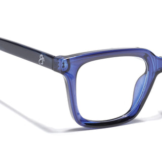 Eyejack Navy Blue Square Eyeglasses for Men & Women (668806FCL2382)
