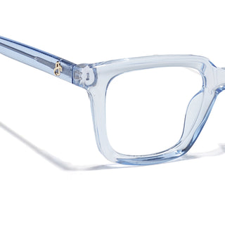 Eyejack Light Blue Square Eyeglasses for Men & Women (668806FCL2383)