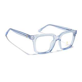 Eyejack Light Blue Square Eyeglasses for Men & Women (668806FCL2383)