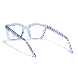 Eyejack Light Blue Square Eyeglasses for Men & Women (668806FCL2383)