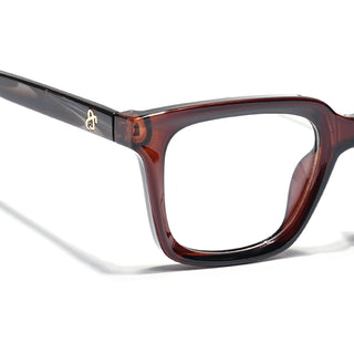 Eyejack Brown Square Eyeglasses for Men & Women (668806FCL2384)