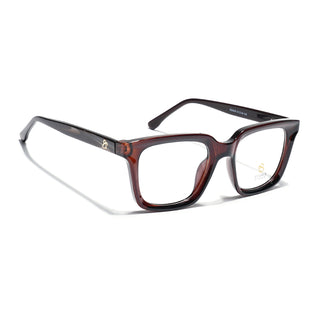 Eyejack Brown Square Eyeglasses for Men & Women (668806FCL2384)