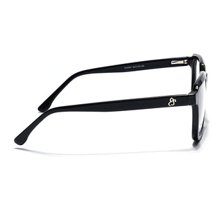 Eyejack Shine Black Square Eyeglasses for Men & Women (668807FCL2388)