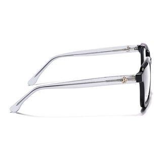 Eyejack Shine Black Square Eyeglasses for Men & Women (668807FCL2389)