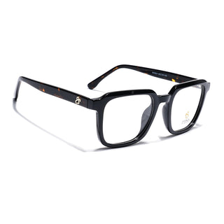 Eyejack Shine Black Square Eyeglasses for Men & Women (668807FCL2390)