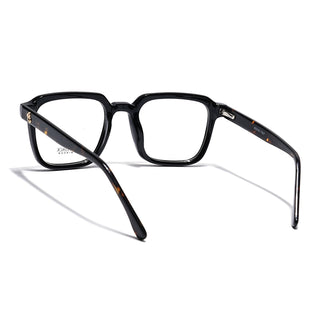 Eyejack Shine Black Square Eyeglasses for Men & Women (668807FCL2390)