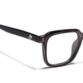 Eyejack Grey Square Eyeglasses for Men & Women (668807FCL2391)